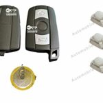 Automobile Locksmith Kit - for BMW 1 3 5 6 7 E90 E92 E93 3 button keyless entry smart key fob shell rechargeable battery switches replacement