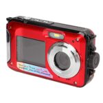 Zunate Waterproof Digital Camera, 10ft Full HD 2.7K 48MP 16X Digital Zoom Selfie Dual Screen Full Color LCD Displays Waterproof Camera for Snorke