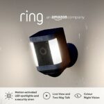 Ring Spotlight Cam Plus Battery by Amazon | Wireless outdoor Security Camera 1080p HD Video, Two-Way Talk, LED Spotlights, Siren, alternative to