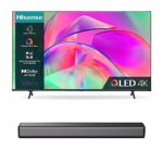 Hisense 4K QLED TV E77K and HS214 with Built-in subwoofer, Dolby Audio