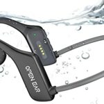 Swimming Headphones Bone Conduction Headphones Bluetooth 5.3 Wireless IPX8 Waterproof Headphones Open Ear Sports Earphones with Mic, Waterproof W