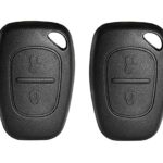 Kelay 2 Buttons Car Key Fob Cover Case Compatible for Renault Opel Vauxhall Vivaro Movano Traffic Kangoo For Nissan Remote Key Replacement withou