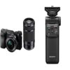 Sony Alpha 6100 Mirrorless APS-C Camera with 16-50 mm and 55-210 mm Zoom Lens with GP-VPT2BT Handgrip, Black