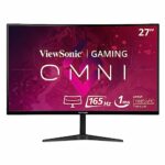 ViewSonic VX2718-PC-MHD 27-inch 1080p HD Curved Gaming Monitor, 165Hz, 1ms, Dual Integrated Speakers, Adaptive Sync, DisplayPort, 2x HDMI, for Ho
