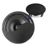 Power Dynamics NCBT5B Black Wireless Bluetooth Ceiling Speaker System 5.25" Home Audio Installation