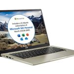 Acer Swift 1 SF114-33 14 inch Laptop - (Intel Pentium N6000, 4GB, 128GB SSD, Full HD Display, Microsoft Office 365, Windows 10 in S Mode, Gold)