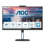 AOC 24V5CW - 24 Inch FHD MOnitor, 75Hz, IPS, USB-C Connectivity, Windows Hello WebCam, LowBlue Light, Speakers (1920 x 1080 @ 75Hz, 300 cd/m² HDM