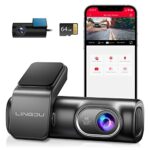 LINGDU Dash Cam 4K+1080P & Voice Control, 5G WiFi, GPS, Parking Mode, Wide Angle, Night Vision, Bump Detection, Loop Recording, G-sensor, 64G Car