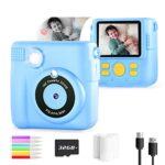 Kids Camera for Boys Girls, Kids Instant Print Camera Toy for 3-14 Year Old, 1080P HD Kids Digital Camera with Photo Paper Birthday Gifts for 3 4