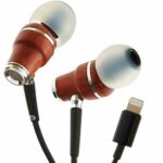 Symphonized Wired Earphones for iPhone with Microphone - Apple Headphones with Lightning Connector - Wood Earbuds with Mic, Noise Isolating Ear B