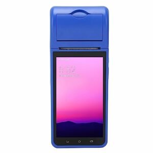 PDA Terminal Handheld 4G POS Receipt Printer 8.1 1D/2D QR Barcode Scanner PDA Terminal with 5.0 Inch IPS Touchscreen 58mm Width Thermal Label (UK