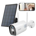 ieGeek 2K Solar Security Camera Outdoor with Color Night Vision, Battery Wireless CCTV Camera Systems, WiFi Outdoor Camera Home Security Camera,