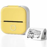 Mini Inkless Printer Bluetooth Thermal Printer Portable Wireless Sticker Printer for Phones And Tablets for Journals Stickers Notes Memos Gifts C