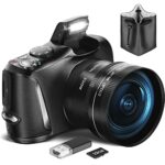 4K Digital Camera with Wide & Macro Lens, SD Card and 32GB Memory. Perfect for Vlogging and Photography, DSLR Quality in a Compact Bridge Camera