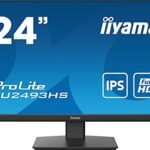 iiyama XU2493HS-B5 24 Inch IPS LCD with Slim Bezel, 4ms, Full HD 1920x1080, 1x HDMI,1 x DisplayPort, 2 x 2W Speakers