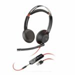 Plantronics - Blackwire C5220 - Wired, Dual-Ear (Stereo) Headset with Boom Mic - USB-A, 3.5 mm to connect to your PC, Mac, Tablet, or Cell Phone
