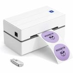 MUNBYN Thermal Label Printer USB, Shipping Label Printer 4x6 Packages Postage Address Home Small Business, Compatible with Etsy, Shopify, Ebay, A