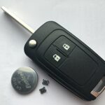 Automobile Locksmith Kit - for Vauxhall Opel Insignia Astra Mokka 2 button flip foldable key fob shell switches battery