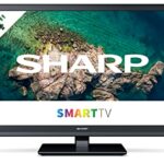 SHARP 1T-C24BC0KR1FB 24 Inch Smart TV, HD Ready LCD Display with DTS Studio Sound, Dolby Digital Audio Decoder, 2 x HDMI, 2 x USB, Freeview Play