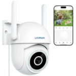 Little elf Security Camera Outdoor, 2.5K WiFi Camera with 360°Tracking, Wireless PTZ Camera with Human/Motion Detecion,Color Night Vision,Home IP