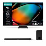 Hisense 4K Mini-LED TV U8K with 1500 Nits Peak Brightness and HS223 with Built-in subwoofer, Dolby Audio