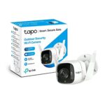 TP-Link Tapo 2K QHD Outdoor Security Camera, IP66 Weatherproof, Motion Detection, Starlight, Built-in Siren, 4MP, Colour Night Vision, Cloud&SD C