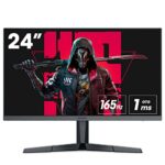 KOORUI Monitor Gaming, 24 Inch Computer Screen HDMI, 165Hz, 1080p, 1ms, IPS, FreeSync, Compatible G-sync, Tilt Adjustable, Eye Care, VESA Wall Mo