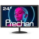 Prechen 24 Inch PC Monitor IPS FHD 1920x1080P Business Display, 75Hz, HDMI, VGA, Computer Monitor Eye Care LED Desktop Screen, 99% sRGB, 3000:1 C