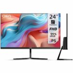 CHiQ 24F650, 24 Inch Monitor, FHD(1920x1080) PC Monitor, 75Hz, Ultra Slim, AMD FreeSync, 99% sRGB, HDMI&DP, VGA, USB, 2023 New
