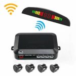 Wireless Car Reverse Backup Radar System, Wireless Parking Sensor Kit Car Vehicle Reversing Radar, 4 Sensors Alarm/Buzzer Reminder, Wireless Conn