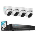 Reolink 4K PoE CCTV Camera Systems, 8CH CCTV System with 2TB HDD NVR and 4 X 8MP PoE IP Cameras with Person/Vehicle Detection, Home Security Came