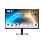 MSI PRO MP242C 23.6'' Curved Monitor, Adjustable, 1500R, FHD(1920 x 1080), 75Hz, VA, 5ms, HDMI, VGA, Built-in Speakers, Anti-Glare, Anti-Flicker,