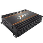 Juice Car Audio JA1201D 1200W 1-Channel Mono Peak Power Car Amplifier, Bass Remote, 1 Ohm Stable, RCA Output