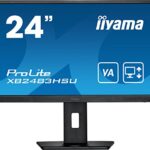 iiyama XB2483HSU-B5 24 Inch VA LCD, 4ms, Full HD 1920x1080, 1x HDMI,1 x DisplayPort, USB Hub, 2 x 2W Speakers, 150 mm HA Stand