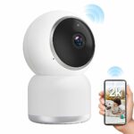 Molintell Security Camera Indoor Wireless WiFi 2K, Infrared Night Vision Baby Monitor with Motion Detection, Two-Way Audio, 360° Indoor Camera Wi