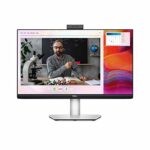 Dell S2422HZ 24 Inch Full HD (1920x1080) Video Conferencing Monitor, 75Hz, IPS, 4ms, AMD FreeSync, 99% sRGB, Built-in Speakers, 5MP Camera, Mic,