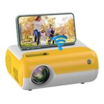 Mini Projector,WiFi Projector Portable,Eroshoo Full HD Video Projector Support 1080P Outdoor LED Movie Projector for Smartphone,Phone Projector w
