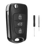Stickerboy 3 Buttons Car Key Fob Case Replacement Compatible for Hyundai i30 i20 i10 ix20 ix35 Kia Ceed Soul Sportage Venga Car Remote Accessorie