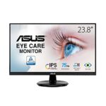 ASUS VA24DCP Eye Care Monitor 23.8" Full HD, IPS, Frameless, USB-C, 65W PD, 75Hz, Adaptive-Sync/FreeSync, Low Blue Light, Flicker Free, Wall Moun