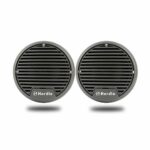 Herdio 140W 2-Way Waterproof Weather Proof Coaxial Mini Speakers Marine Outdoor Loudspeaker System Set for Car Van Truck Tractor Caravan Motorhom