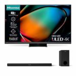 Hisense 4K Mini-LED TV U8K with 1500 Nits Peak Brightness and HS215 with Built-in subwoofer, Dolby Audio