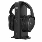 Sennheiser RS 175 digital wireless over-ear headphones - bass boost and surround sound for home and TV entertainment systems, black
