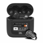 JBL Tour Pro 2, Wireless Bluetooth Earphones with Noise Cancelling Technology, Hands-Free Calling and Up to 40 Hours Battery Life, in Black