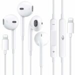 2 Pack iPhone In-Ear Earbuds Earphones with Lightning,Wired Headphones HiFi Stereo Noise Cancelling with Microphone and Volume Control Headset Co