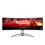 AOC AGON AG493UCX2 -49 Inch Dual QHD Curved Gaming Monitor, VA, 4ms GTG, Height Adjust, USB Hub, FreeSync Premium, Speakers (5120 x 1440 @ 165Hz,