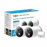 Tapo Smart Wire-Free Security 2-Camera System, Water&Dust Resistant, Rechargeable Battery, Hub included, 1080p HD, AI Detection, SD Storage, Work
