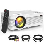 Projector, Mini Projector PJ0552 Portable LCD Projector Full HD 1080P Supported, Compatible with Smartphone, TV Stick, Games, HDMI, AV, Projector