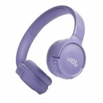 JBL Tune 520BT Wireless On-Ear Headphones, with JBL Pure Bass Sound, Bluetooth 5.3 and Hands-Free Calls, 57-Hour Battery Life, in Purple