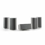 NUMAN Ambience Speaker - Home Cinema Loudspeaker, Harmoniously Matched Components, Cable Included, Stylish Design, Silver, 5.0 System