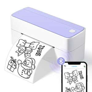 Bluetooth Shipping Label Printer, Wireless Label Printer, Thermal Label Printer 4x6 - Compatible with Royal Mail, eBay, Esty, Shopify, Amazon, Ro